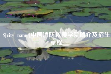 东明中国消防救援学院简介及招生章程