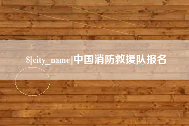东明中国消防救援队报名