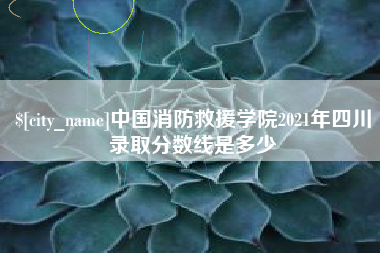 东明中国消防救援学院2021年四川录取分数线是多少