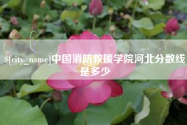 东明中国消防救援学院河北分数线是多少