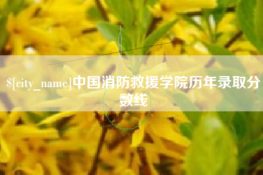 东明中国消防救援学院历年录取分数线