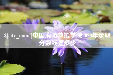 东明中国消防救援学院2020年录取分数线是多少