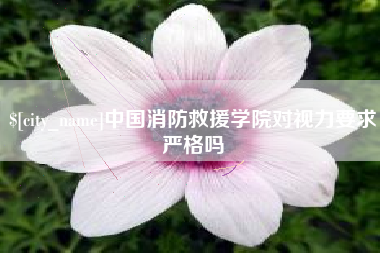 东明中国消防救援学院对视力要求严格吗