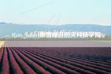 东明张雪峰讲防灾科技学院