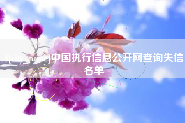 东明中国执行信息公开网查询失信名单