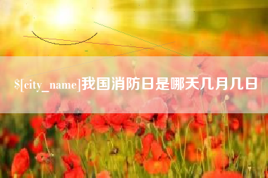 东明我国消防日是哪天几月几日