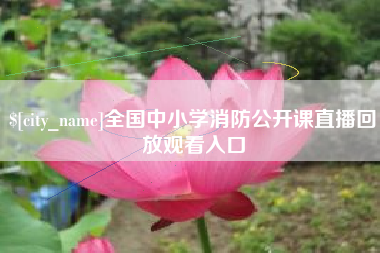 东明全国中小学消防公开课直播回放观看入口