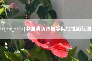 东明中国消防救援学院地址路线图