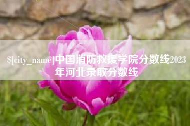 东明中国消防救援学院分数线2023年河北录取分数线