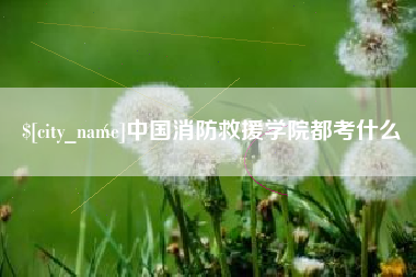 东明中国消防救援学院都考什么