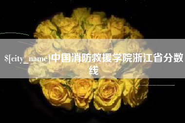 东明中国消防救援学院浙江省分数线