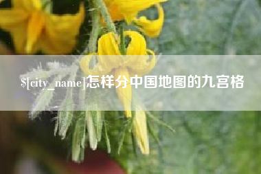 东明怎样分中国地图的九宫格