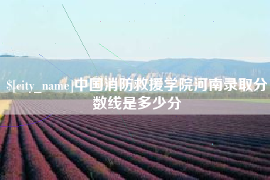 东明中国消防救援学院河南录取分数线是多少分