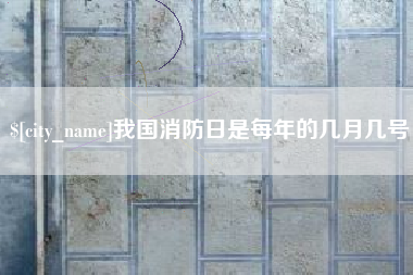 东明我国消防日是每年的几月几号