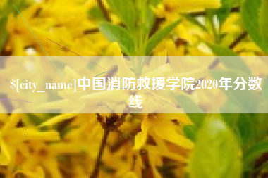 东明中国消防救援学院2020年分数线