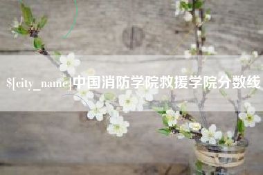 东明中国消防学院救援学院分数线