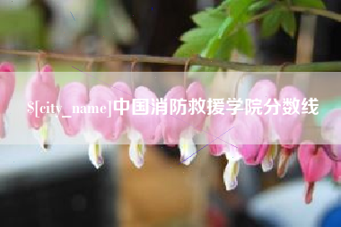 东明中国消防救援学院分数线
